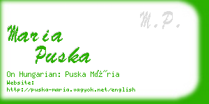 maria puska business card